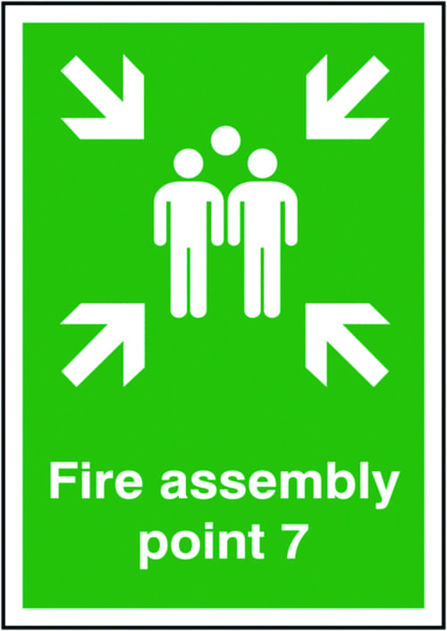 594x420mm Fire Assembly Point 7 - Rigid