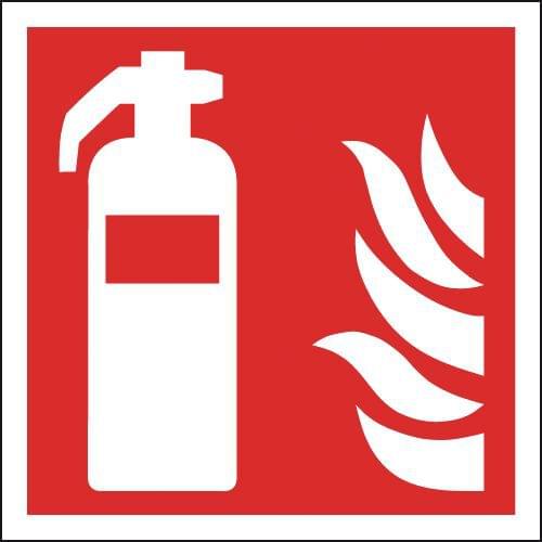 200x200mm Fire Extinguisher Symbols Only - Rigid