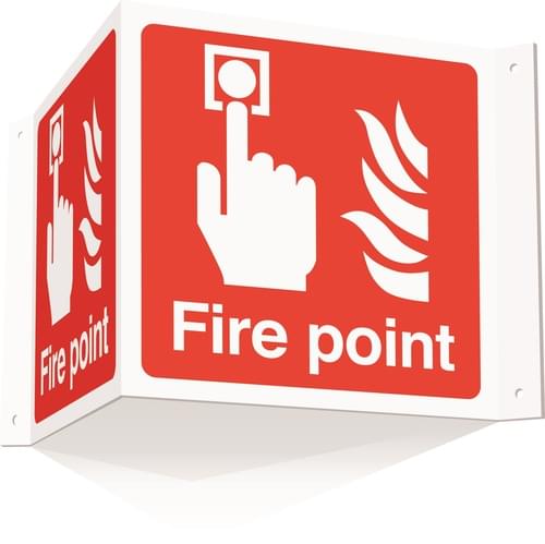 200x400mm Fire point Projecting 3D Sign