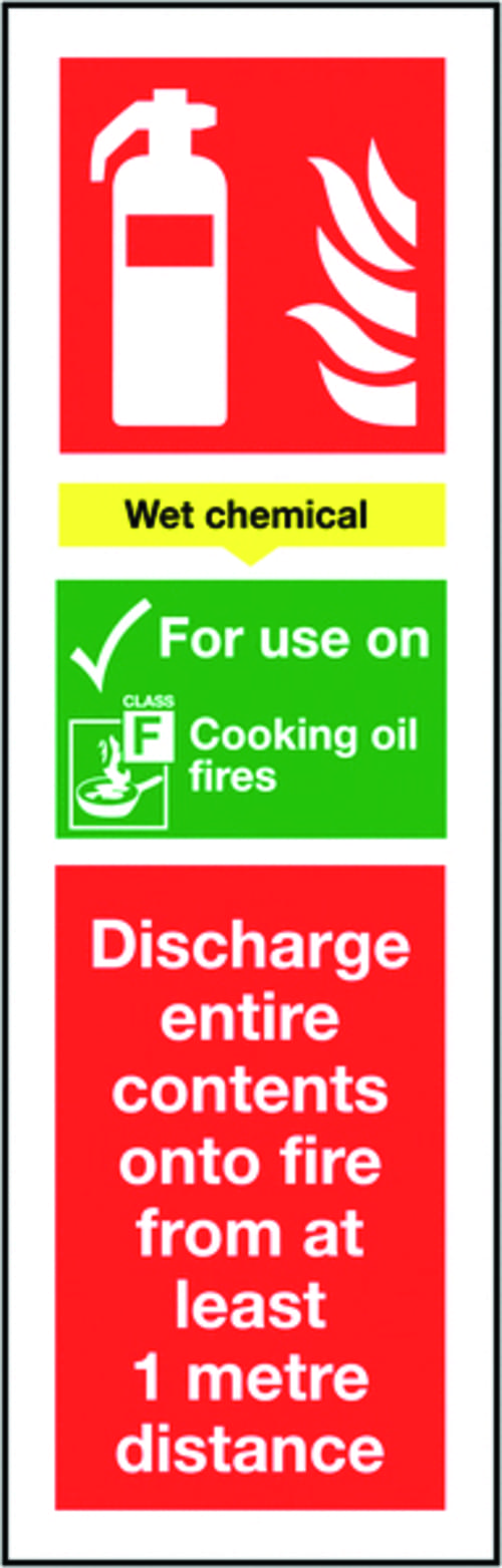 300x100mm Wet Chemical Extinguisher For Use On - Rigid