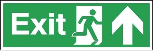150x450mm Exit Running Man Arrow Up - Rigid