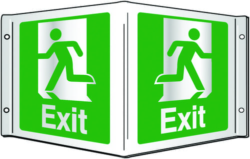 200x400mm Exit Projecting 3D Sign