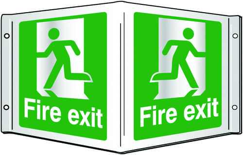 200x400mm Fire exit Projecting 3D Sign