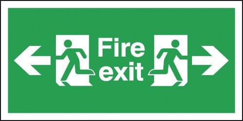 150x300mm Fire Exit Arrow Left & Right - Rigid