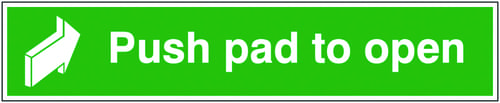 50x250mm Push Pad To Open - Rigid
