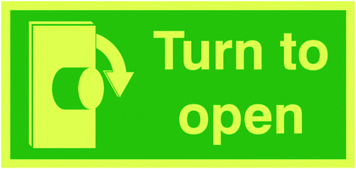 50x100mm Turn To Open Clockwise - Nite Glo Rigid
