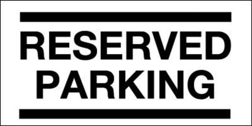 150x330mm Reserved Parking - Rigid