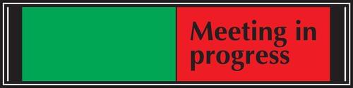 50x200mm Meeting in progress slider sign