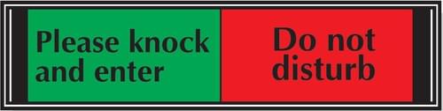 50x200mm Please knock and enter slider sign