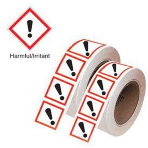 100x100mm Harmful/Irritant GHS Symbols on a roll