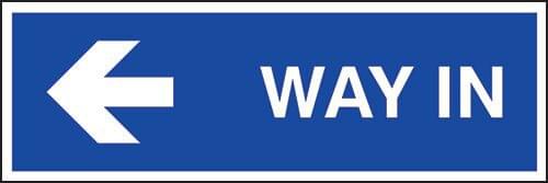 150x450mm Way in arrow left - Rigid