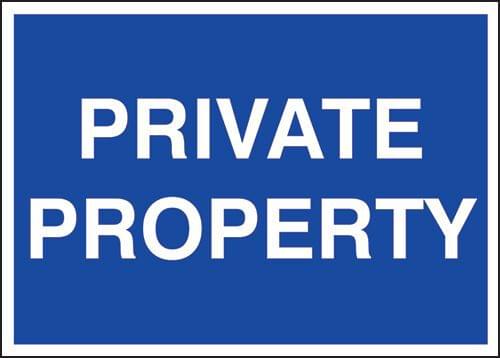 300x400mm Private Property - Rigid