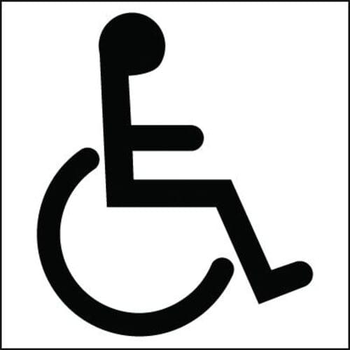 150x150mm Disabled symbol - Rigid