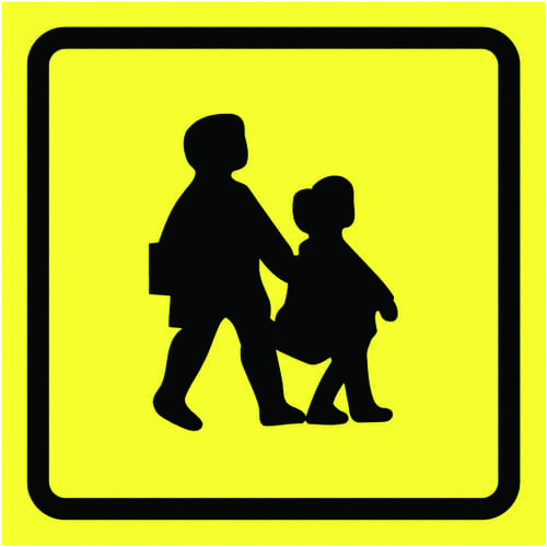 450x450mm School Bus Sign