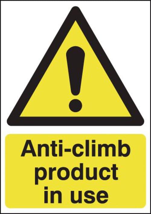 420x297mm Anti-climb Product In Use - Rigid