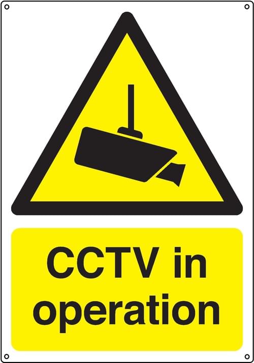 250x200mm CCTV In Operation - Aluminium