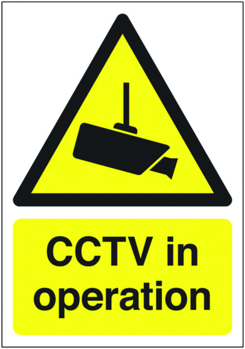 297x210mm CCTV In Operation - Polycarbonate