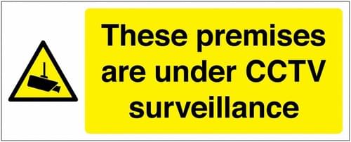 300x500mm These Premises Are Under CCTV Surveillance - Rigid