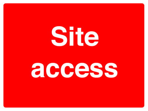 450x600mm Site Access stanchion sign