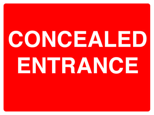 450x600mm Concealed Entrance stanchion sign