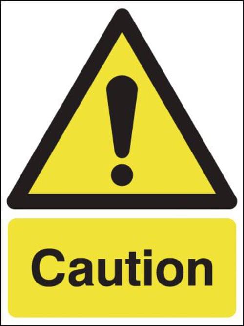 297x210mm Caution - Rigid