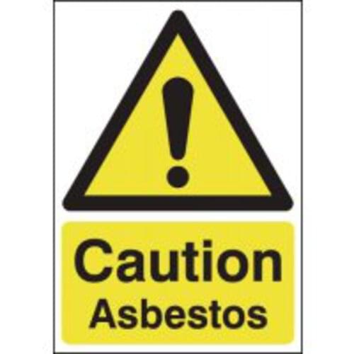 210x148mm Caution Asbestos - Rigid