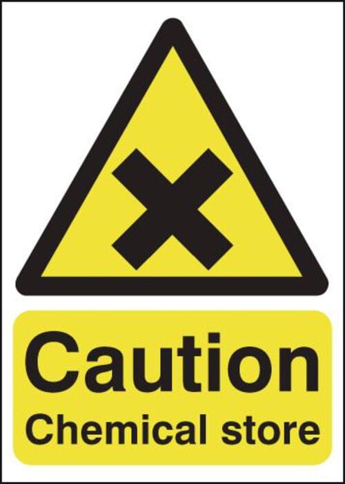 420x297mm Caution Chemical Store - Rigid