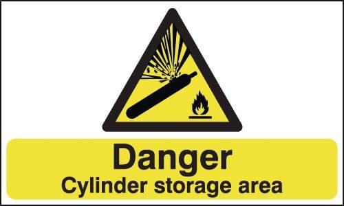 300x500mm Danger Cylinder Storage Area - Rigid