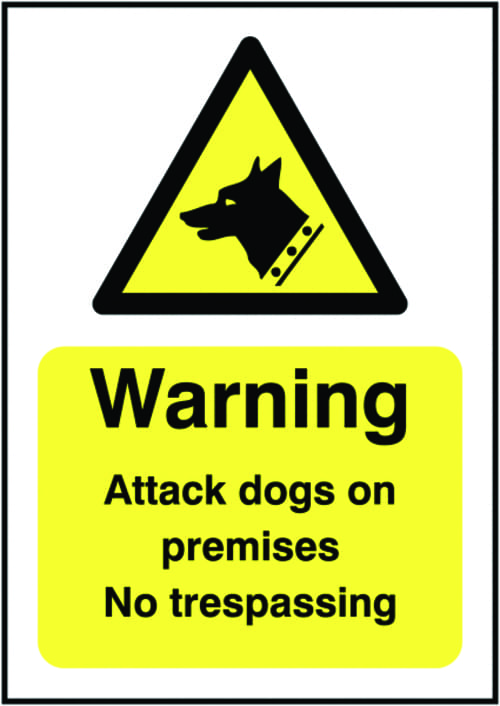 420x297mm Caution Guard Dogs on Patrol - Rigid