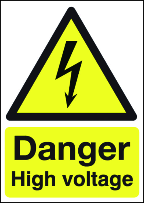 420x297mm Danger High Voltage - Rigid