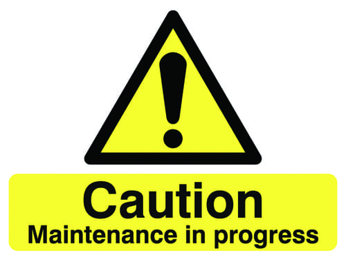 450x600mm Caution Maintenance in progress stanchion sign