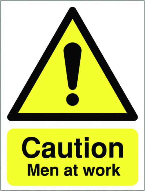 400x300 Caution Men at work Reflective sign