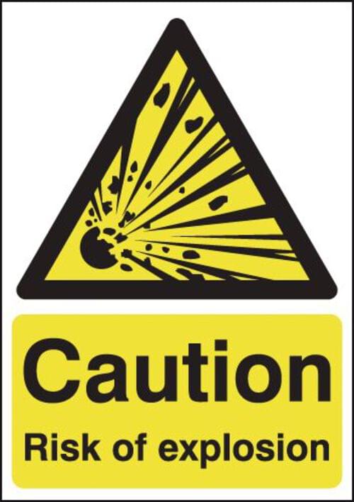 420x297mm Caution Risk of Explosion - Rigid