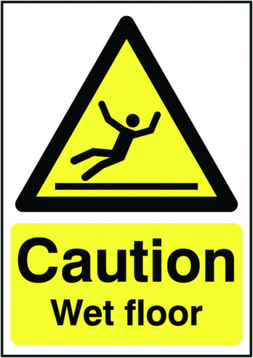 420x297mm Caution Wet Floor - Rigid