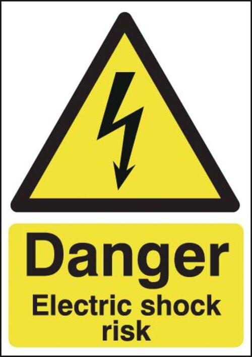 420x297mm Danger Electric Shock Risk - Rigid