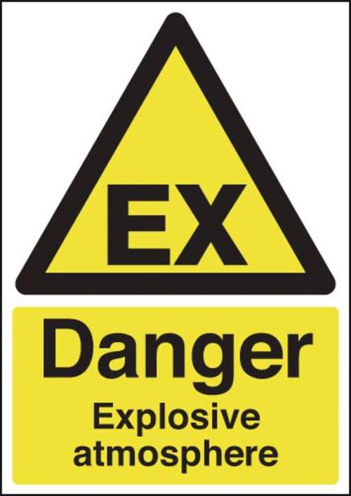 420x297mm Danger Explosive Atmosphere - Rigid
