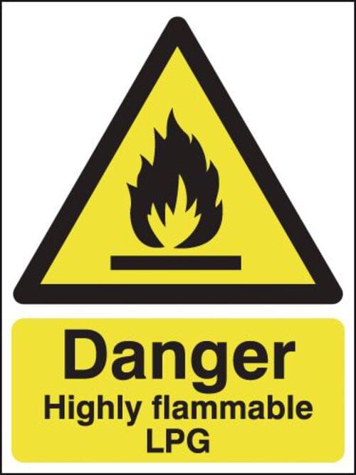 420x297mm Danger Highly Flammable LPG - Rigid