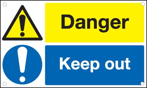 300x500mm Danger Keep Out - Rigid