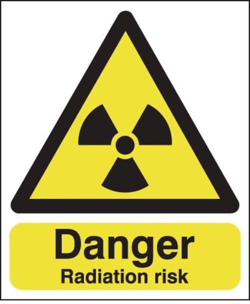 297x210mm Danger Radiation Risk - Rigid