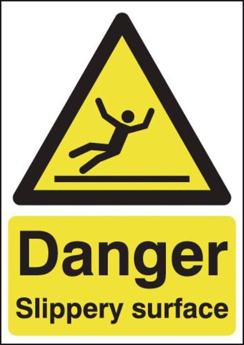 420x297mm Danger Slippery Surface - Rigid