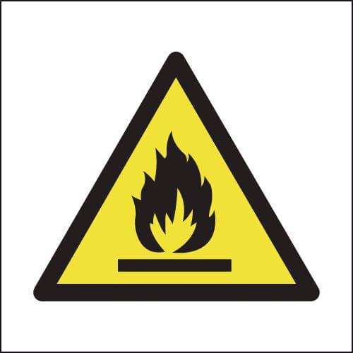 150x150mm Flammable Symbol - Rigid
