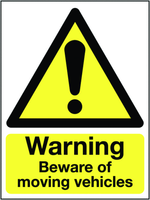 400x300mm Warning Beware of moving vehicles Outdoor Sign