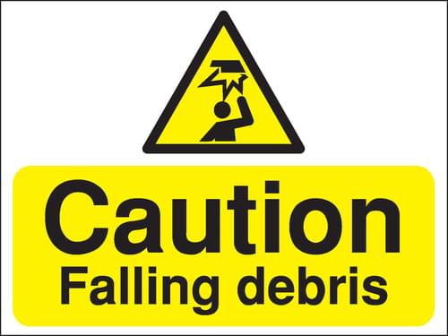 450x600mm Caution Falling debris Construction Sign - Rigid