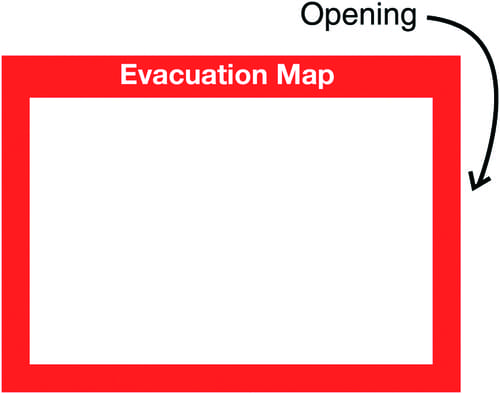 240x327mm Evacuation Map Insert Sign