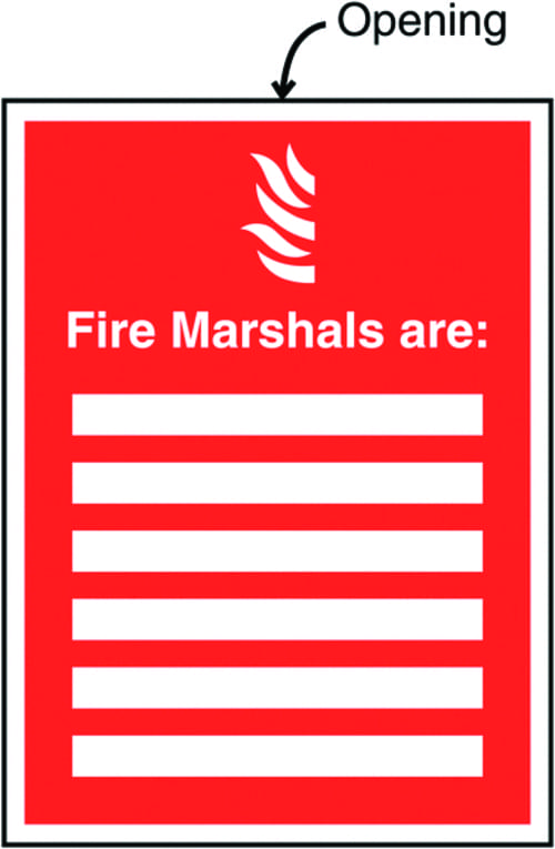 327x240mm Fire Marshals Are Insert Sign