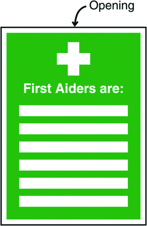 327x240mm First Aiders Are Insert Sign