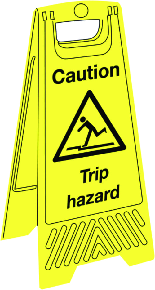 680x300mm Caution Trip hazard Floor Stand