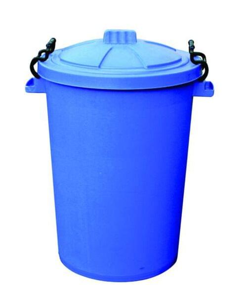 110 Litre Clip Lid Bin - Blue
