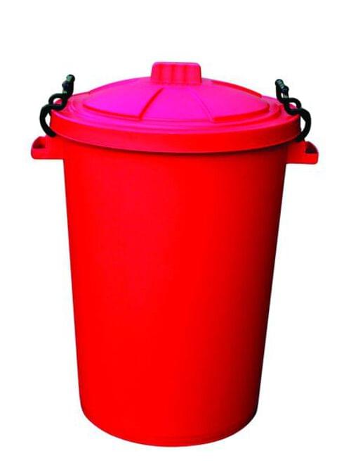 110 Litre Clip Lid Bin - Red