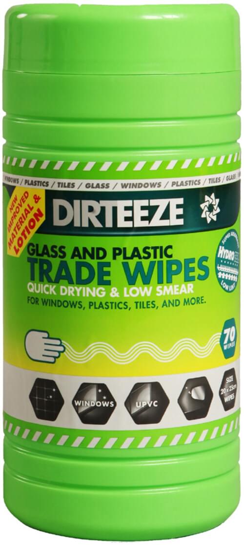 Dirteeze Glass and Plastic Wipes